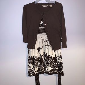 Womens Dress By Heart Soul Brown/White Floral